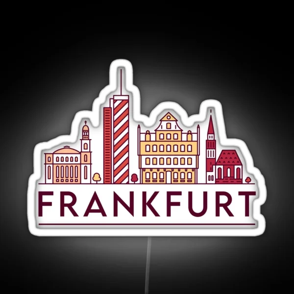 Frankfurt Cityscape RGB Neon Sign