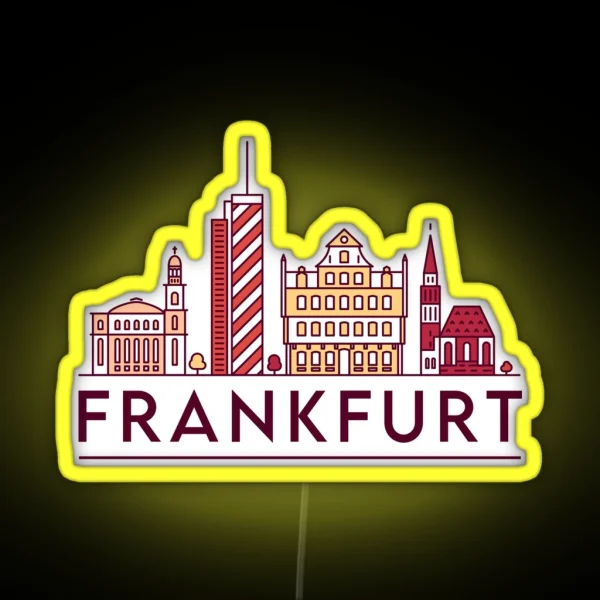 Frankfurt Cityscape RGB Neon Sign