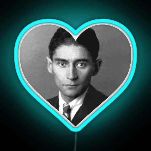 Franz Kafka Heart I Love Franz Kafka RGB Neon Sign
