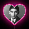 Iconic author's influence shines bright in vibrant Franz Kafka neon light