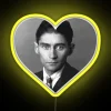 Franz Kafka Heart RGB Neon Sign Inspired Literary Art Decorations Everywhere