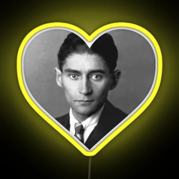 Franz Kafka Heart I Love Franz Kafka RGB Neon Sign