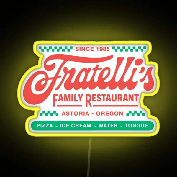 Fratelli S Restaurant Goonies Astoria Oregon RGB Neon Sign