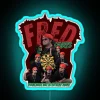 Vibrant RGB neon sign with bold 'Fred Darts' logo design
