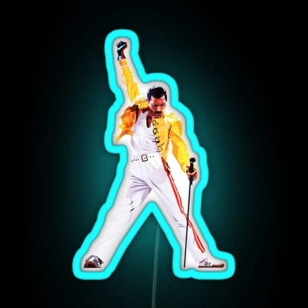 Freddie Mercury In Concert RGB Neon Sign