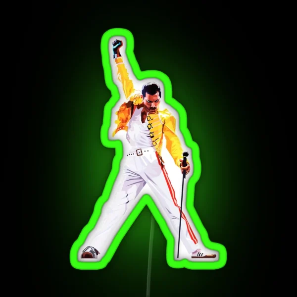 Freddie Mercury In Concert RGB Neon Sign