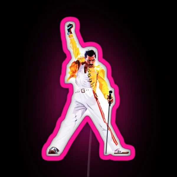 Freddie Mercury In Concert RGB Neon Sign