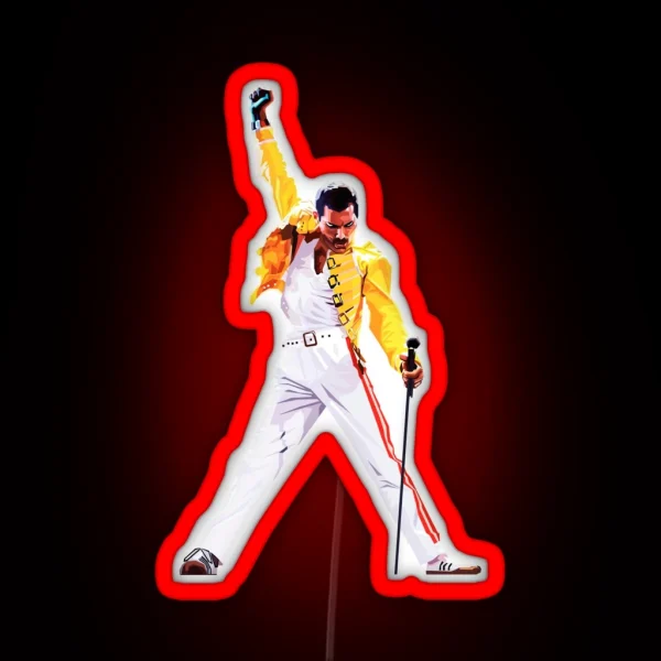 Freddie Mercury In Concert RGB Neon Sign