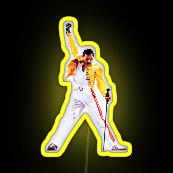 Freddie Mercury In Concert RGB Neon Sign