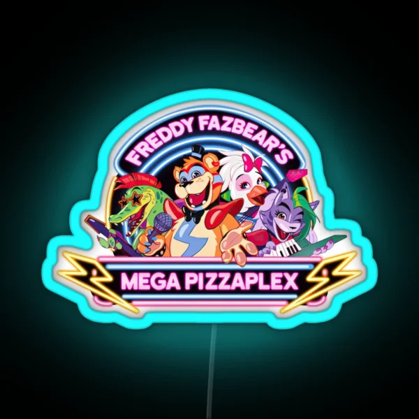 Freddy Fazbear S Mega Pizzaplex Five Nights At Freddy S RGB Neon Sign