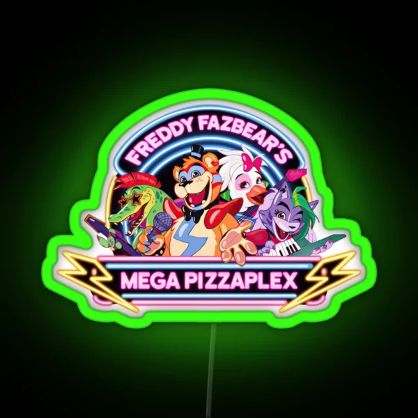 Freddy Fazbear S Mega Pizzaplex Five Nights At Freddy S RGB Neon Sign