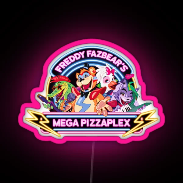 Freddy Fazbear S Mega Pizzaplex Five Nights At Freddy S RGB Neon Sign
