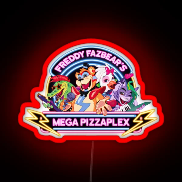 Freddy Fazbear S Mega Pizzaplex Five Nights At Freddy S RGB Neon Sign