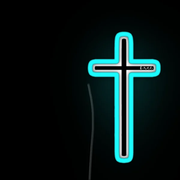 Free Cross RGB Neon Sign