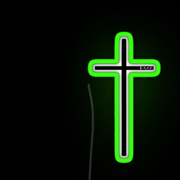 Free Cross RGB Neon Sign