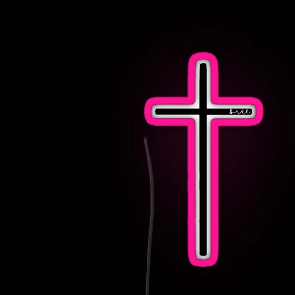Free Cross RGB Neon Sign