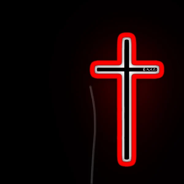 Free Cross RGB Neon Sign