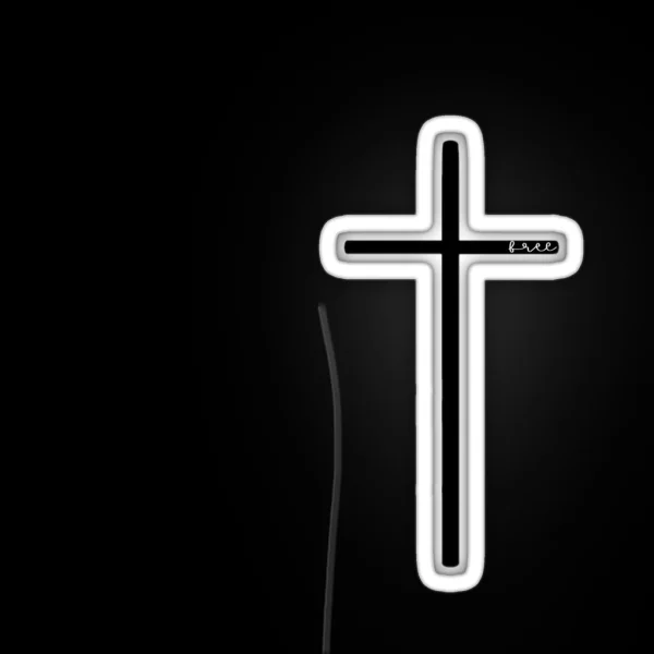 Free Cross RGB Neon Sign