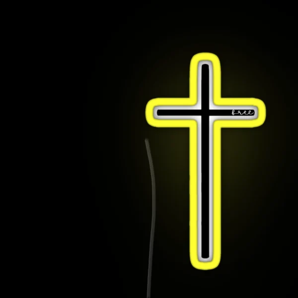 Free Cross RGB Neon Sign