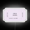 Sparkling Neon Sign Promising Endless Free Hugs and Love Always