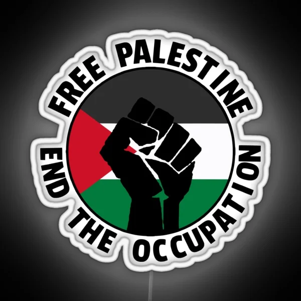 Free Palestine End The Occupation RGB Neon Sign