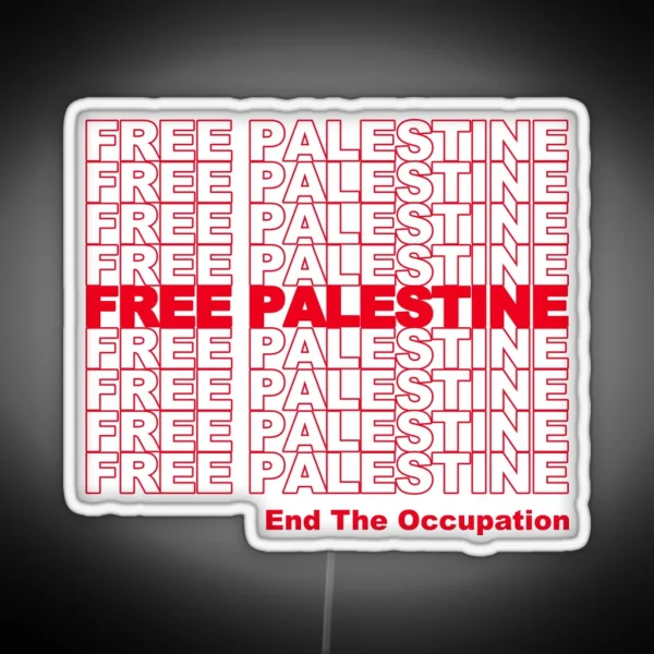 Free Palestine End The Occupation RGB Neon Sign
