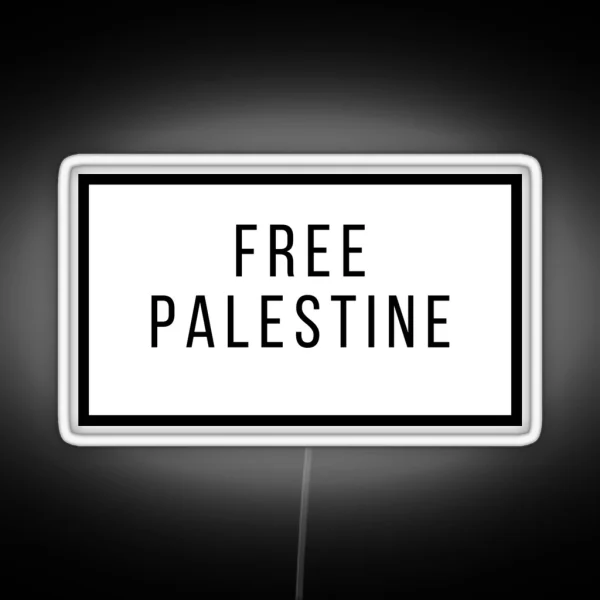 Free Palestine From Zionism RGB Neon Sign