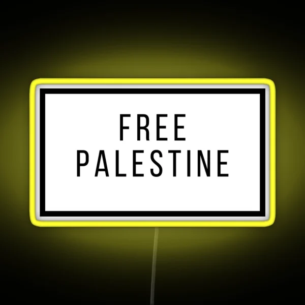 Free Palestine From Zionism RGB Neon Sign