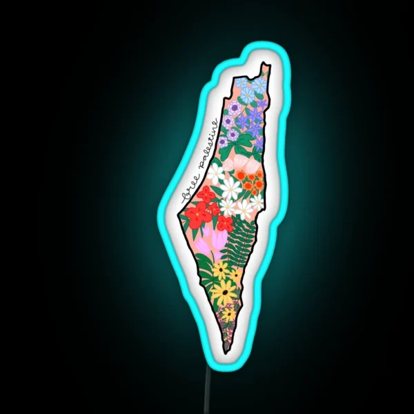 Free Palestine RGB Neon Sign