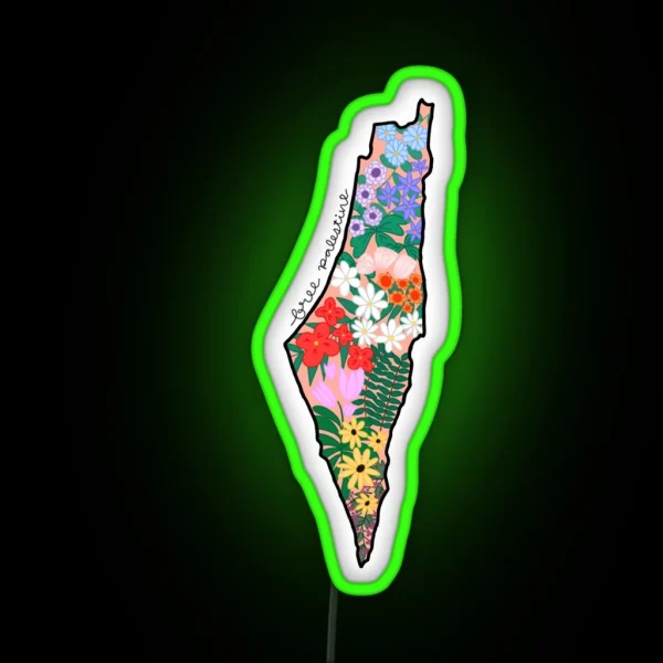 Free Palestine RGB Neon Sign