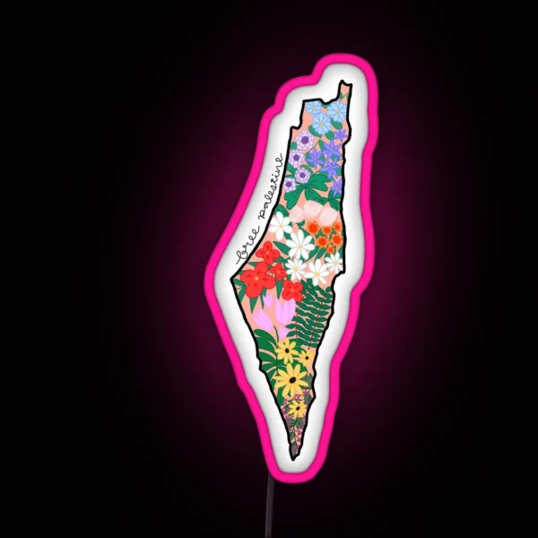 Free Palestine RGB Neon Sign