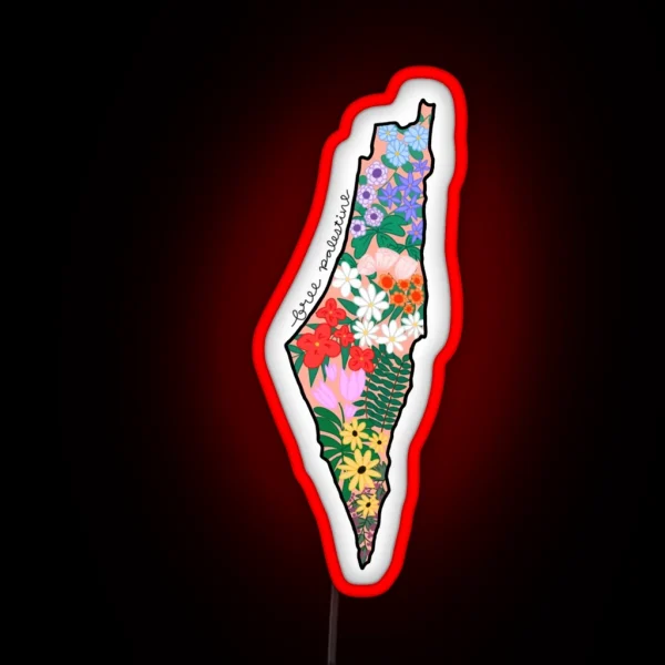 Free Palestine RGB Neon Sign