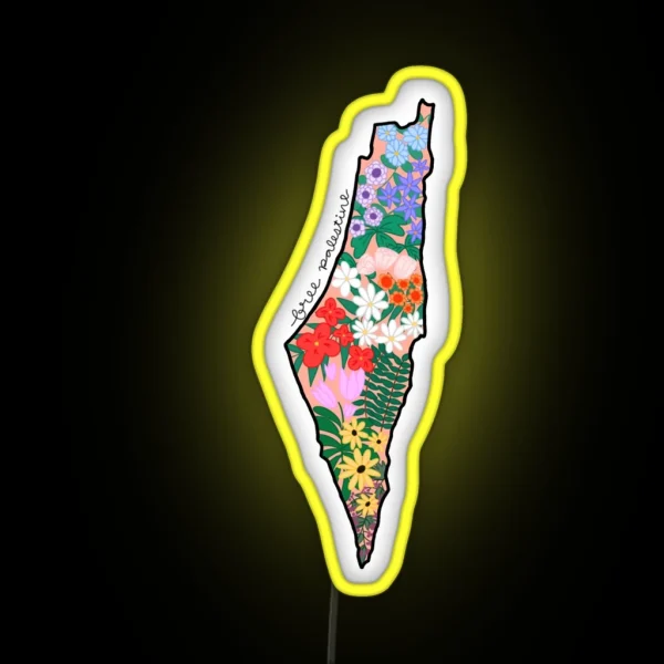Free Palestine RGB Neon Sign