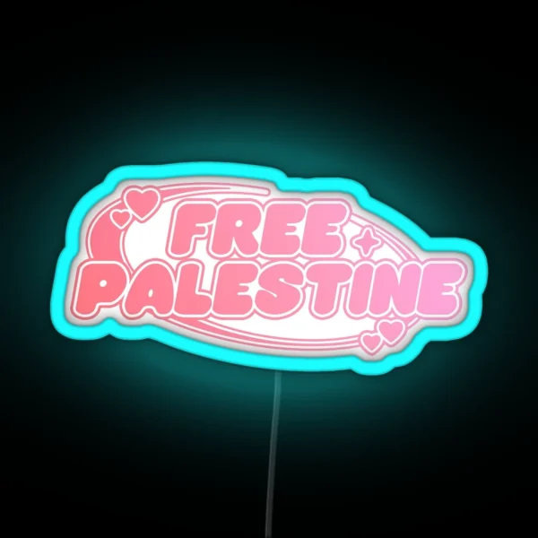 Free Palestine Y2K Led RGB Neon Sign