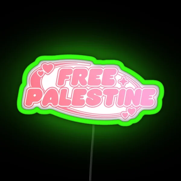 Free Palestine Y2K Led RGB Neon Sign