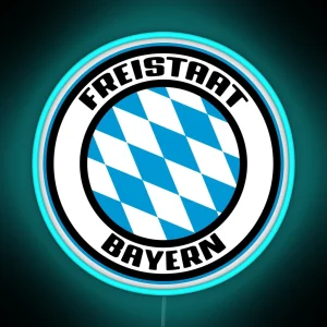 Freistaat Bayern Free State Of Bavaria Flag Emblem RGB Neon Sign