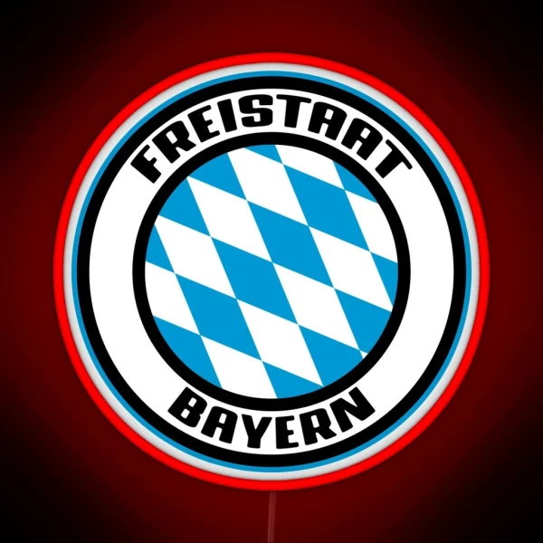 Freistaat Bayern Free State Of Bavaria Flag Emblem RGB Neon Sign