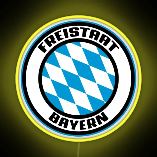 Freistaat Bayern Free State Of Bavaria Flag Emblem RGB Neon Sign