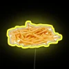 Vibrant French Fries LED Neon Sign with Color Changing RGB Options
