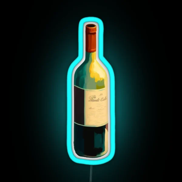 French Red Wine Bottle RGB Neon Sign