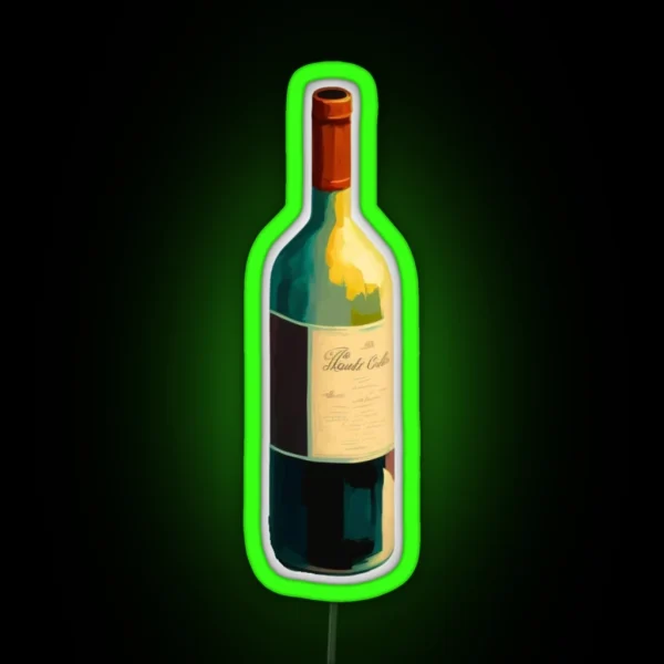 French Red Wine Bottle RGB Neon Sign