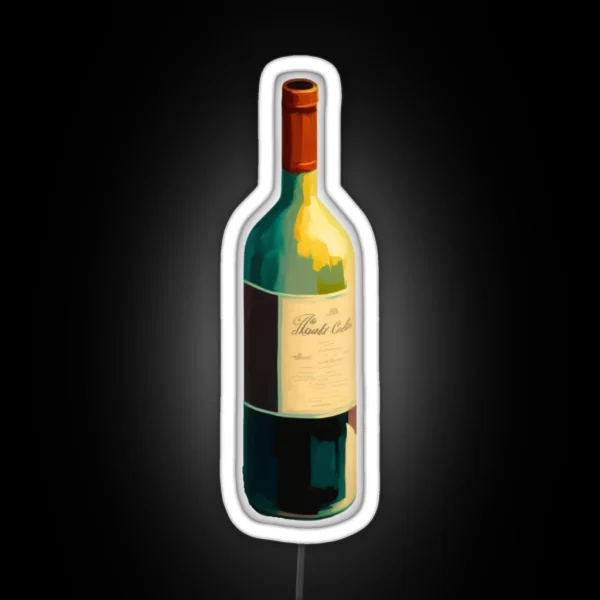 French Red Wine Bottle RGB Neon Sign