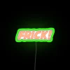 Vibrant Frick RGB Neon Sign Adds Modern Ambiance to Bedrooms