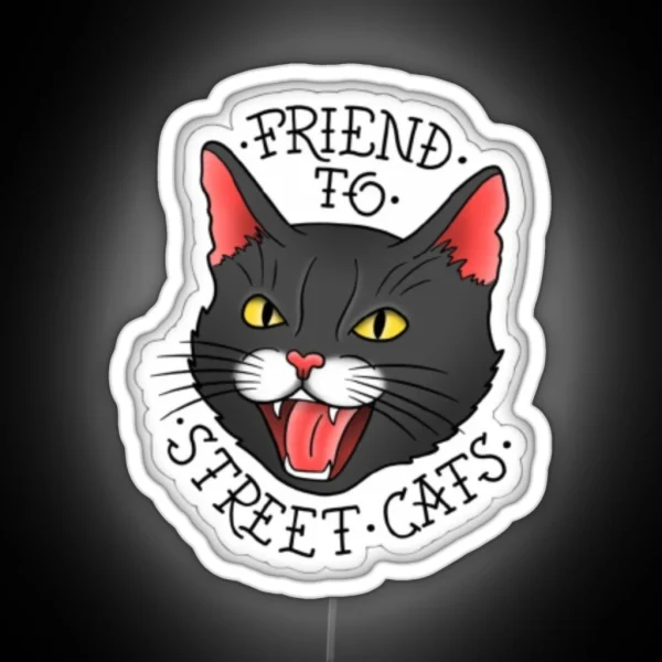 Friend To Street Cats RGB Neon Sign
