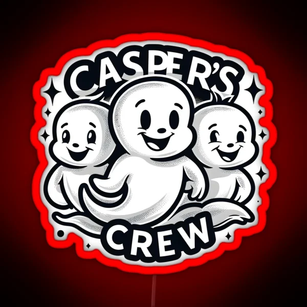 Friendly Ghost Casper S Crew RGB Neon Sign