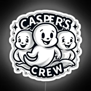 Friendly Ghost Casper S Crew RGB Neon Sign