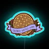 Neon Friends Waffles Work Sign Office Decor Inspiration Quote Lighting