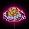 Vibrant friends waffle cafe RGB neon sign with colorful LED lights