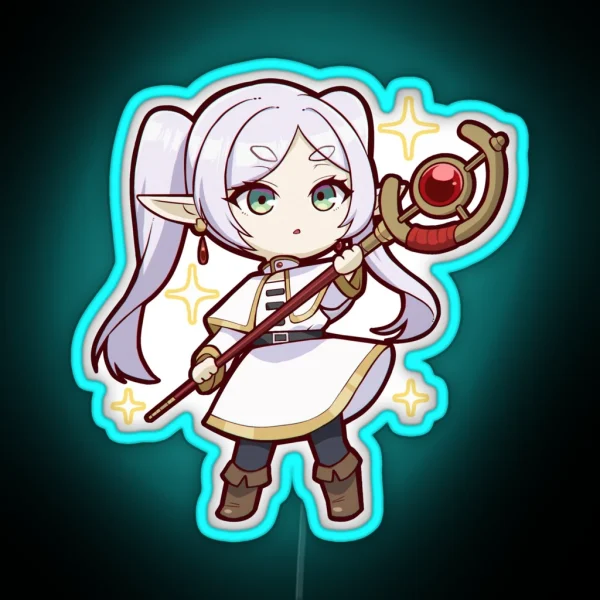 Frieren Chibi RGB Neon Sign