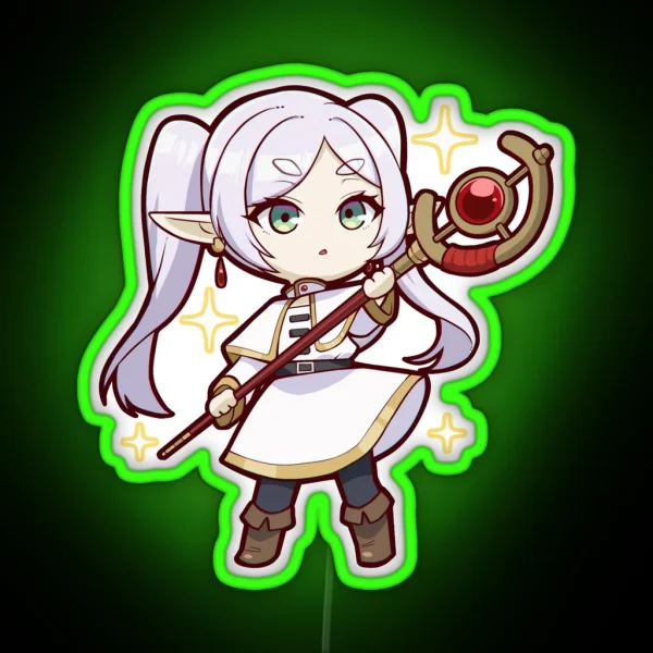 Frieren Chibi RGB Neon Sign